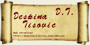 Despina Tišović vizit kartica